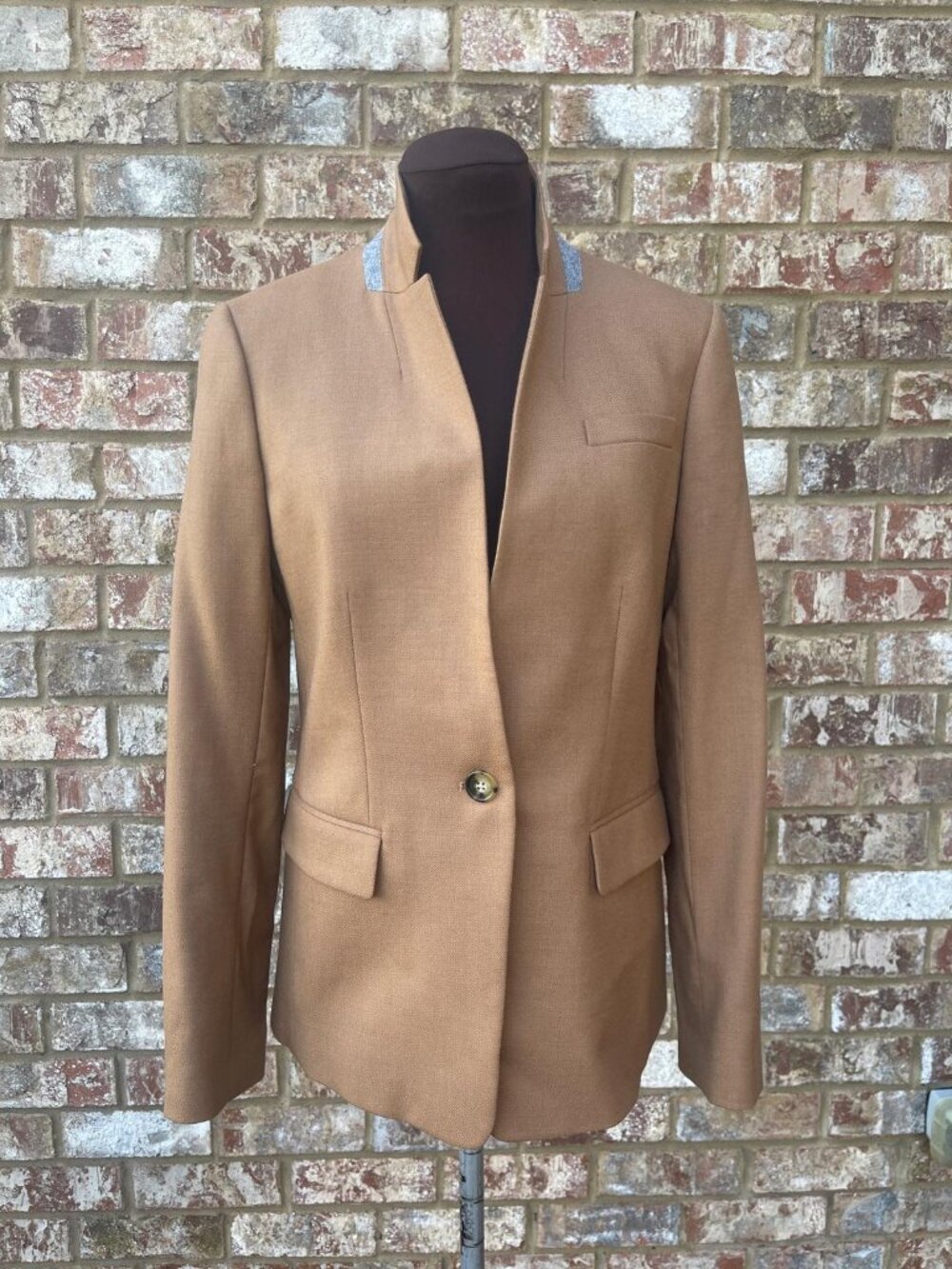 Excellent Condition J. Crew Stand Regent Blazer in Wool Fannel Size 4